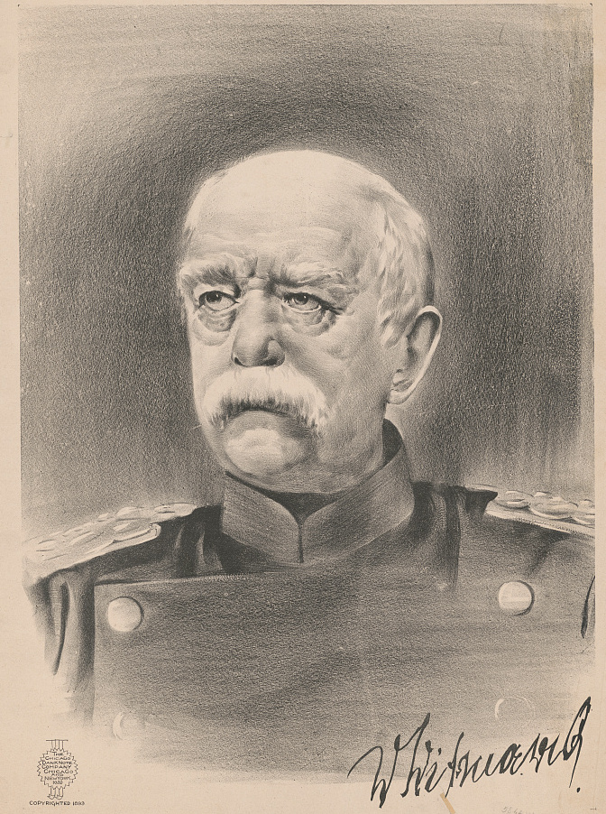 Formal nineteenth-century portrait of Otto von Bismarck in uniform