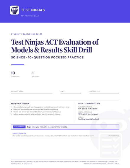 Cover page of the Evaluation of Models & Results PDF