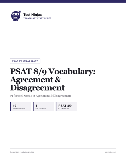 Cover page of the Agreement & Disagreement guide PDF