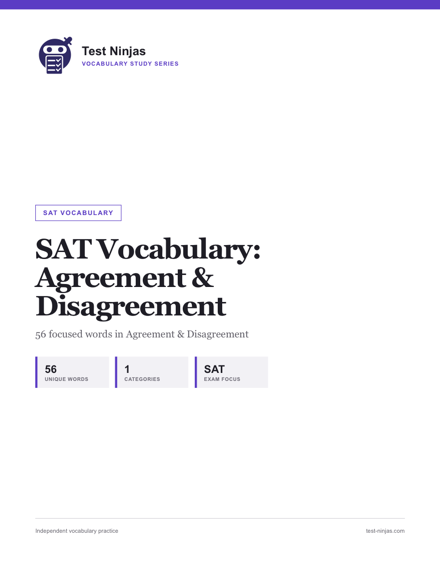 Cover page of the Agreement & Disagreement guide PDF