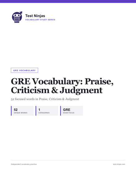 Cover page of the Praise, Criticism & Judgment guide PDF
