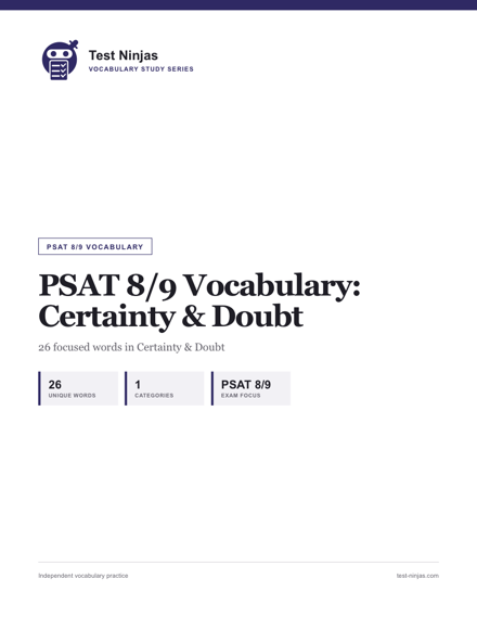 Cover page of the Certainty & Doubt guide PDF