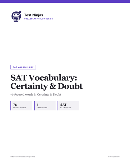 Cover page of the Certainty & Doubt guide PDF