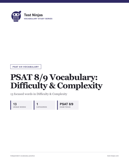 Cover page of the Difficulty & Complexity guide PDF