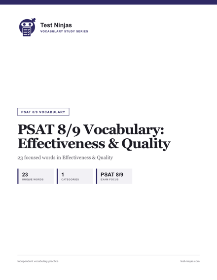 Cover page of the Effectiveness & Quality guide PDF
