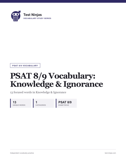 Cover page of the Knowledge & Ignorance guide PDF