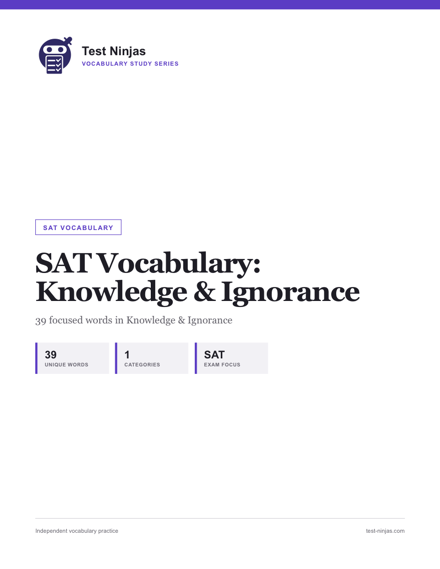 Cover page of the Knowledge & Ignorance guide PDF