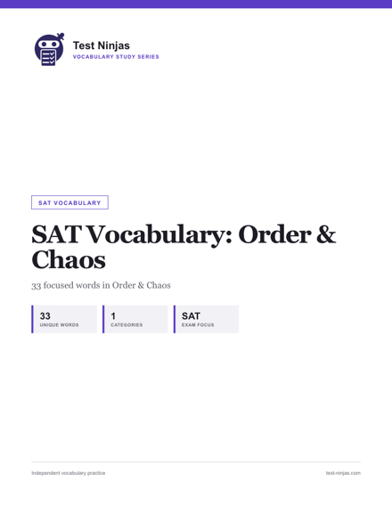Cover page of the Order & Chaos guide PDF