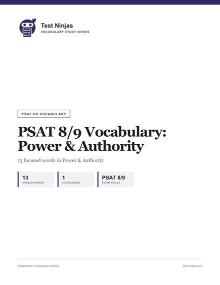 Cover page of the Power & Authority guide PDF