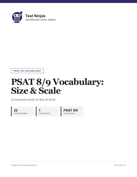 Cover page of the Size & Scale guide PDF