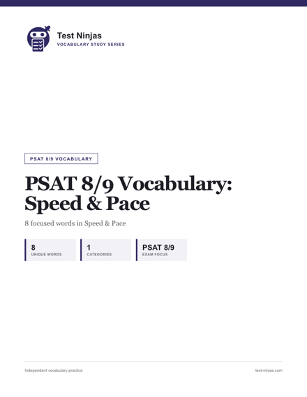 Cover page of the Speed & Pace guide PDF