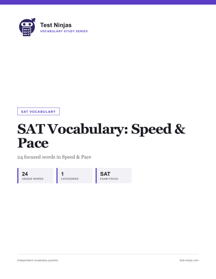 Cover page of the Speed & Pace guide PDF