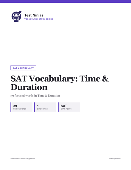 Cover page of the Time & Duration guide PDF
