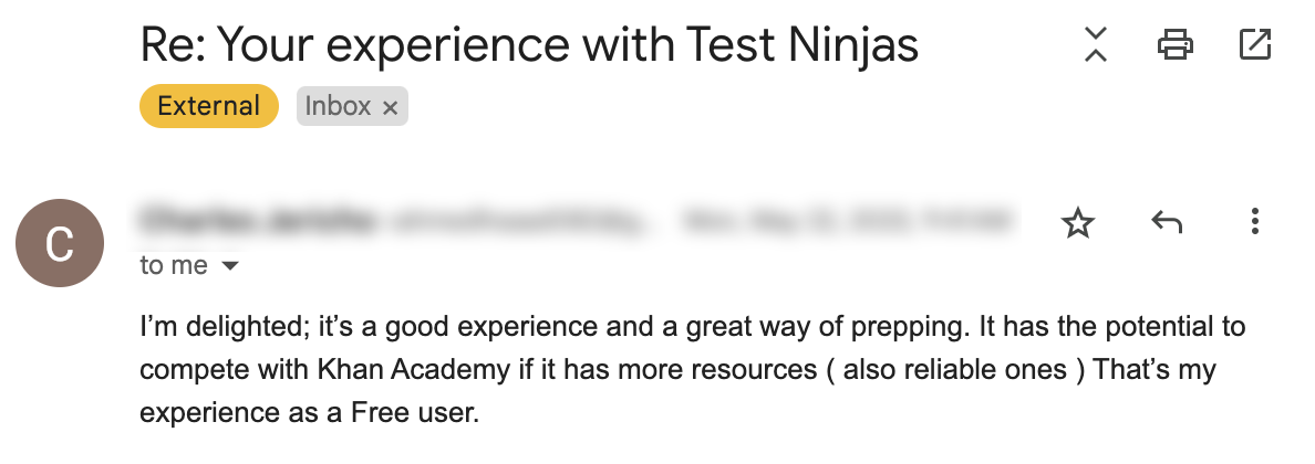 Student testimonial — admitted to Harvard